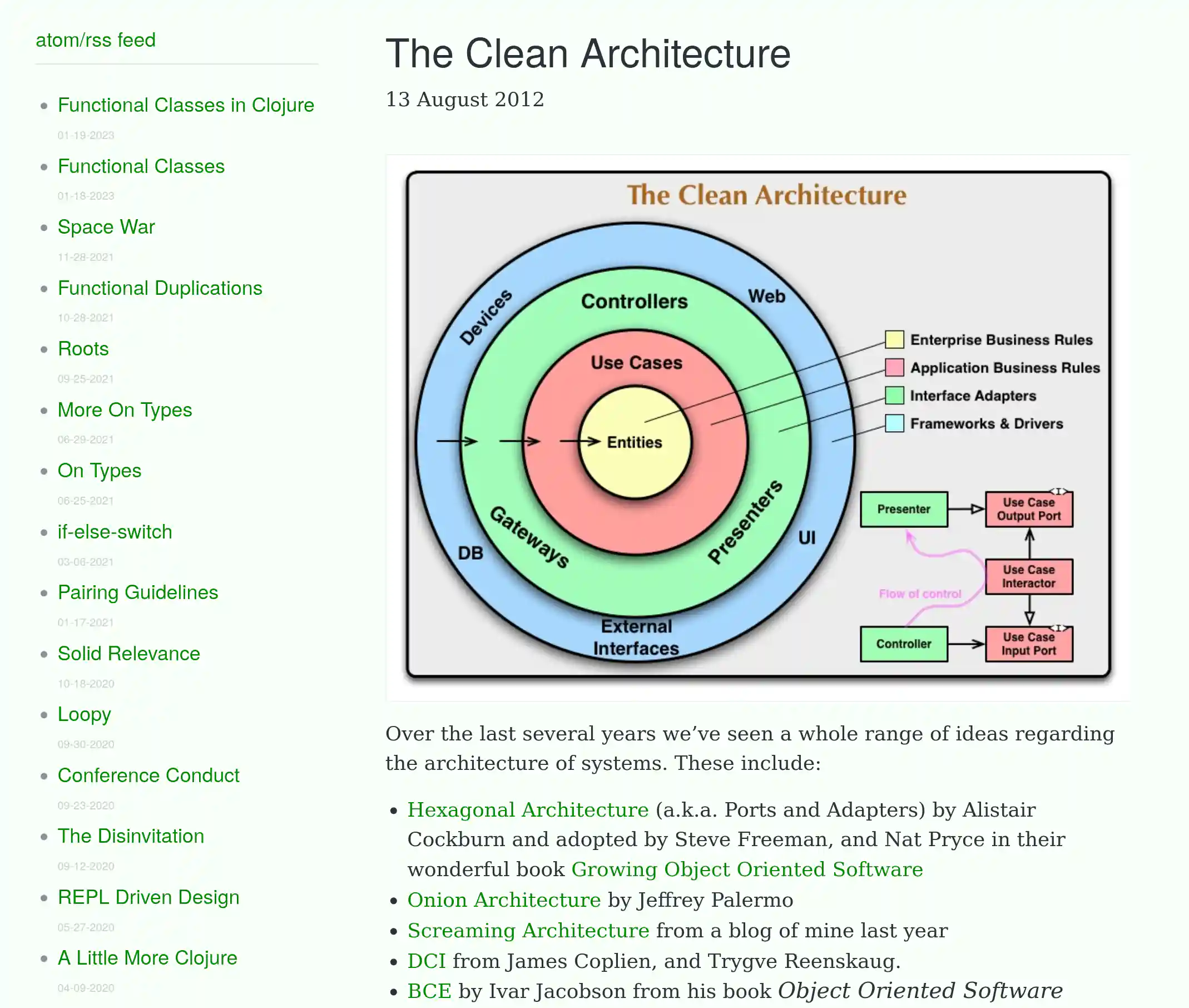 Превью статьи на Clean Coder Blog