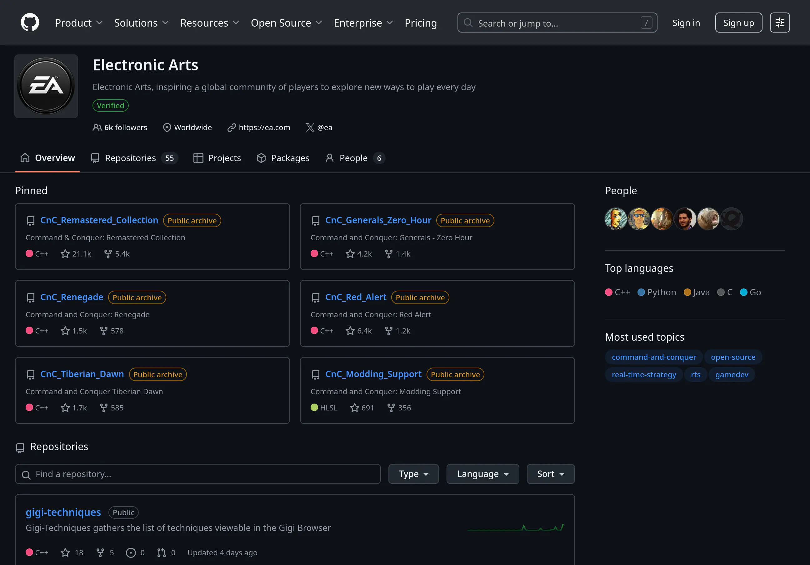 Превью страницы на GitHub