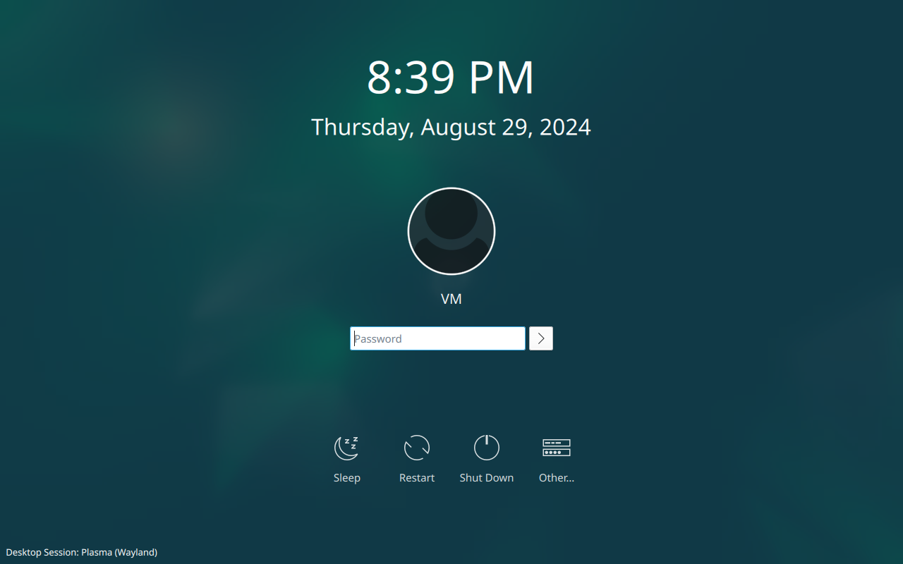 SDDM Login