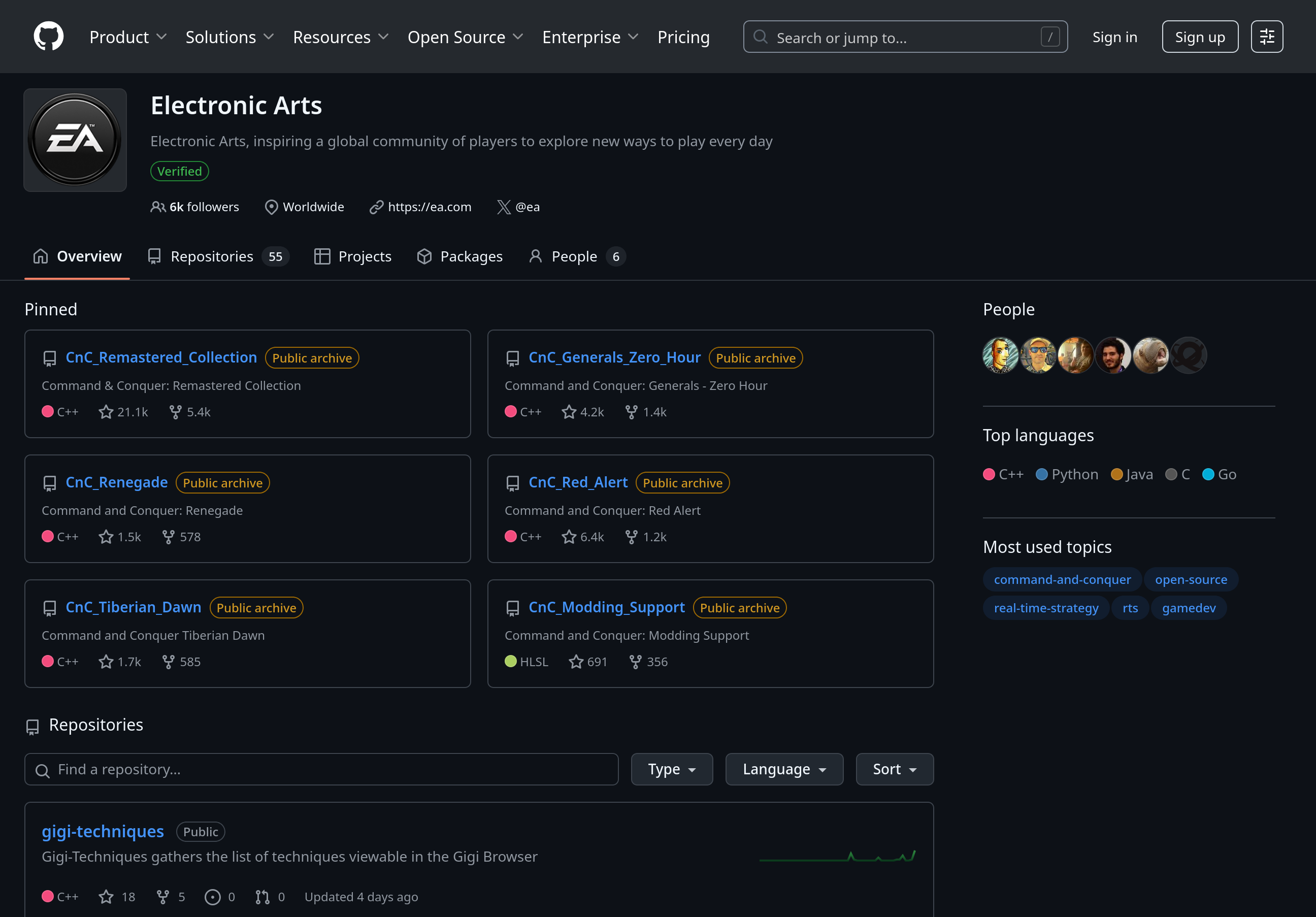 Превью страницы на GitHub