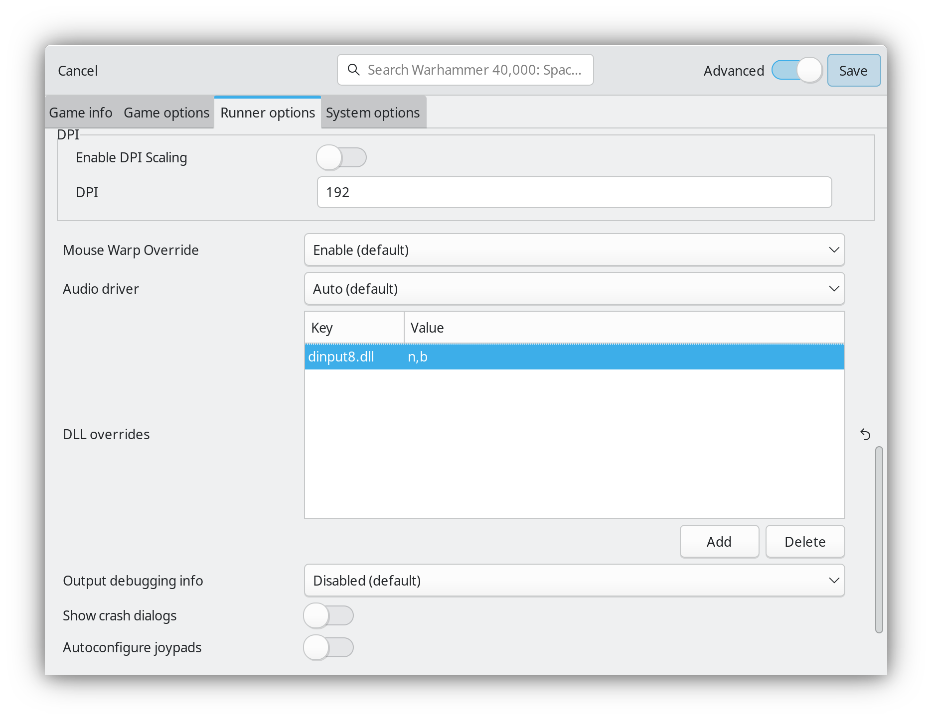 Настройка DLL override