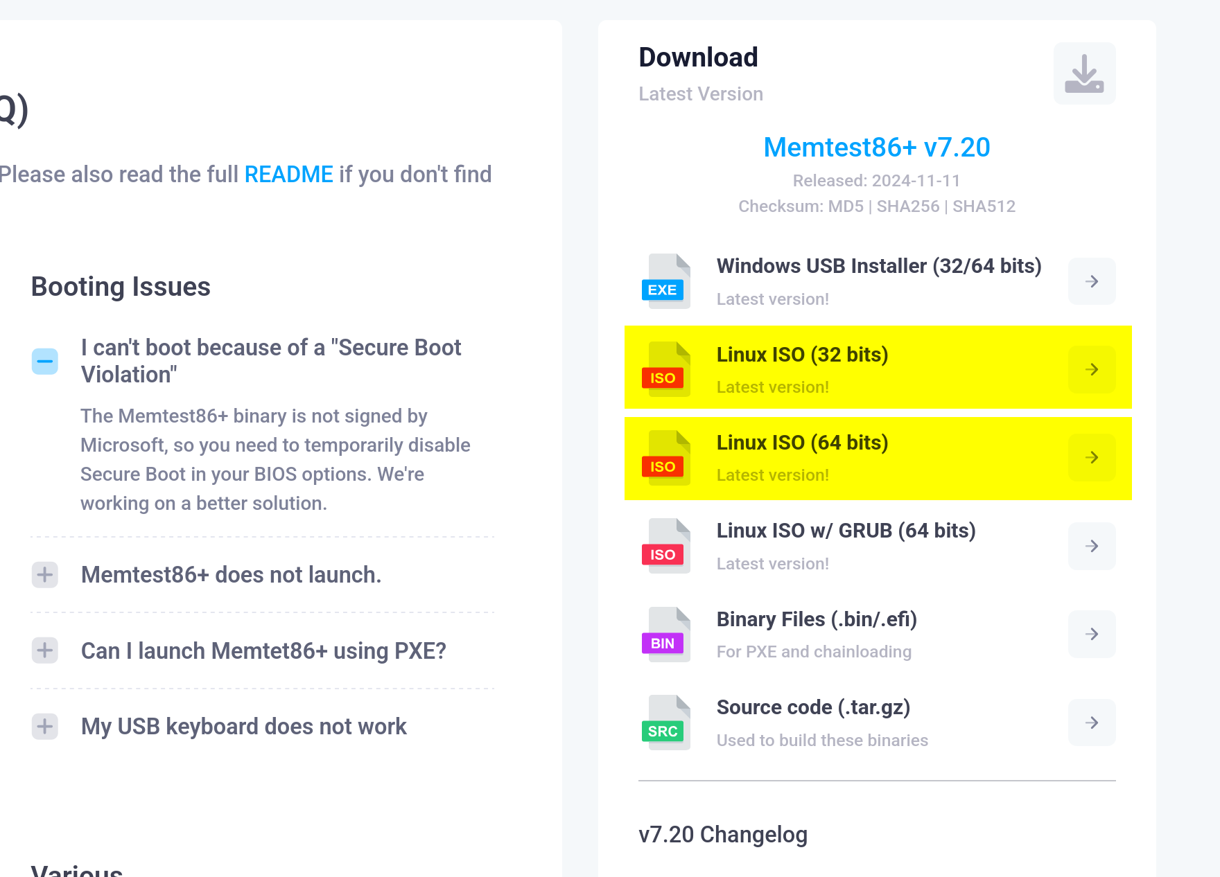 32-х битная и 64-х битная опции ISO