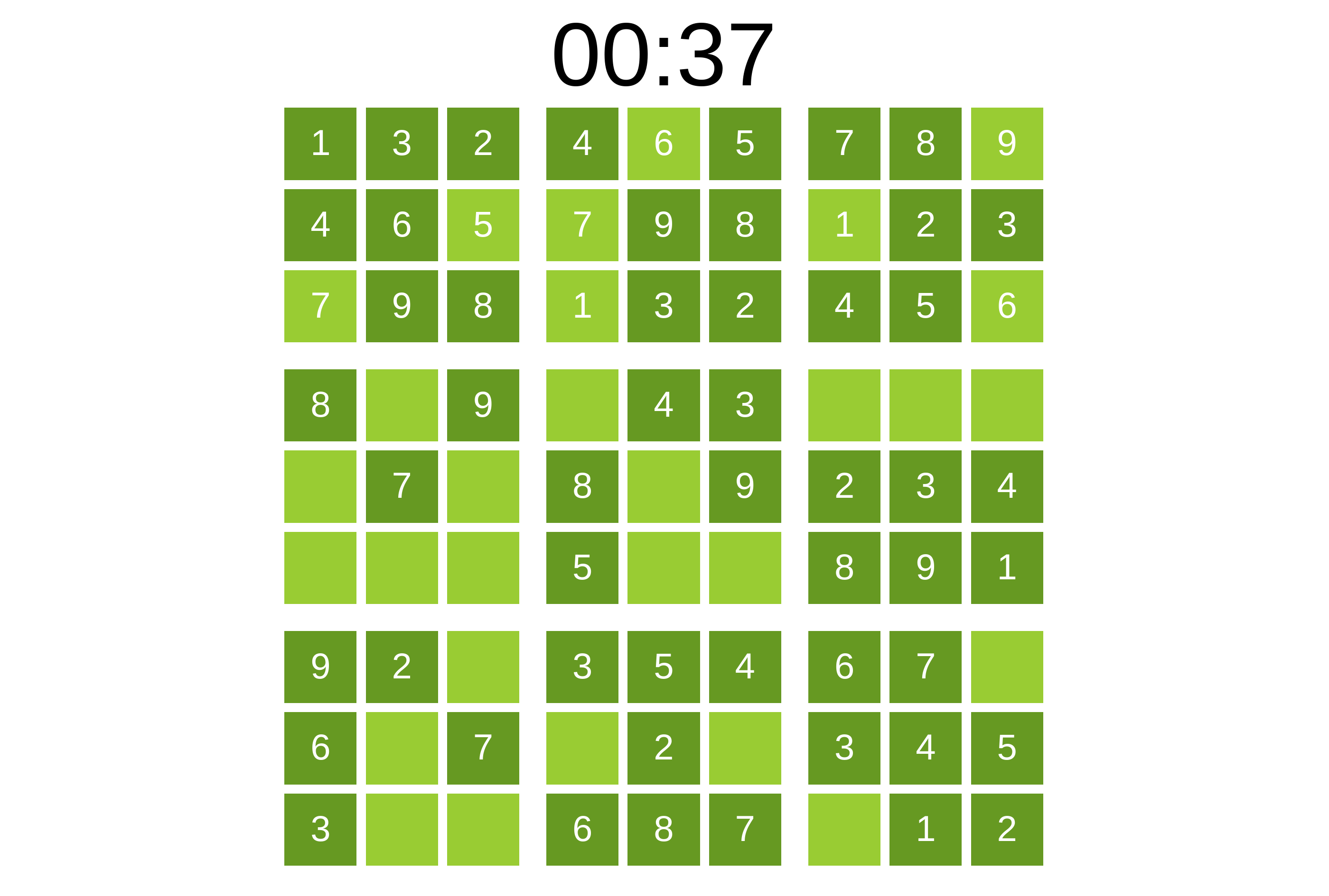 Скриншот судоку из архива